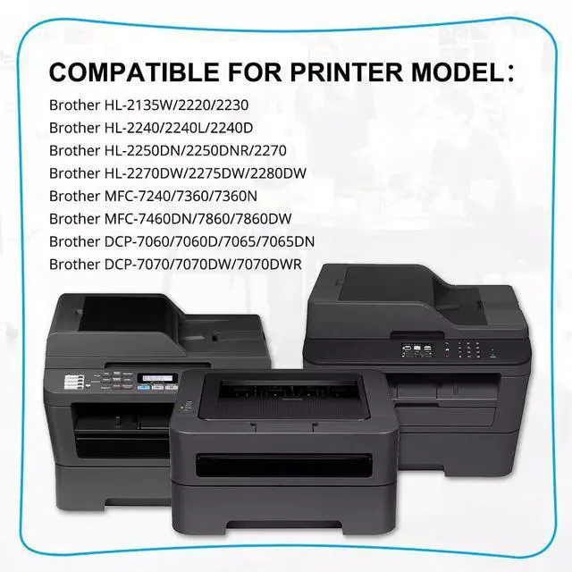 Alt view image 2 of 7 - Cool Toner TN450 TN-450 Toner Cartridge DR420 Drum Unit Set Compatible for Brother HL-2270DW HL-2280DW HL-2230 HL-2240 MFC-7860DW MFC-7360N DCP-7065DN Intellifax 2840 2940 Printer