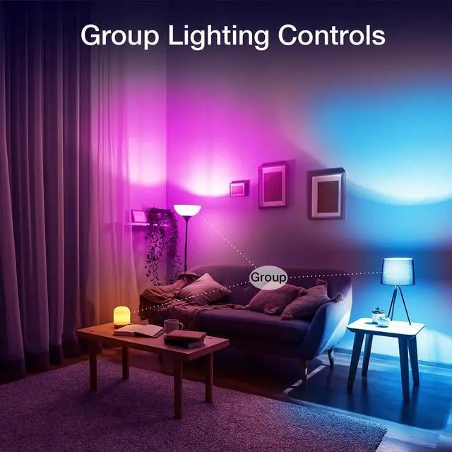 Alt view image 3 of 7 - Smart Light Bulbs, DAYBETTER Wifi Color Changing LED Light Bulbs,9W (60Watt Eqv),A19 E26 2.4Ghz Only 6 Pack