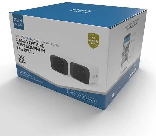 Alt view image 7 of 7 - eufy SoloCam C210 (2-Pack) Wireless 2K Outdoor Camera, Local Storage and No Hidden Fees