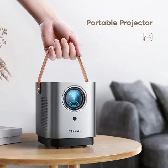 Alt view image 6 of 6 - Toptro 5G WiFi Bluetooth Projector, Latest Dust-Proof Outdoor Portable Projector, 1080P Supported, 15000 Lumen, 4D/4P Keystone