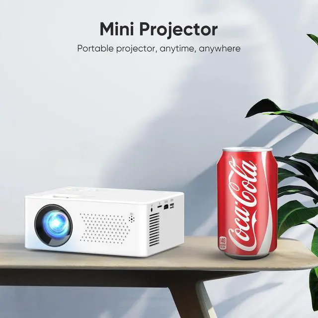 Alt view image 6 of 7 - Faltopu Mini Bluetooth Projector with Tripod, 9500LM Full HD 1080P Portable Home Theater Projector ,Support 250"Display