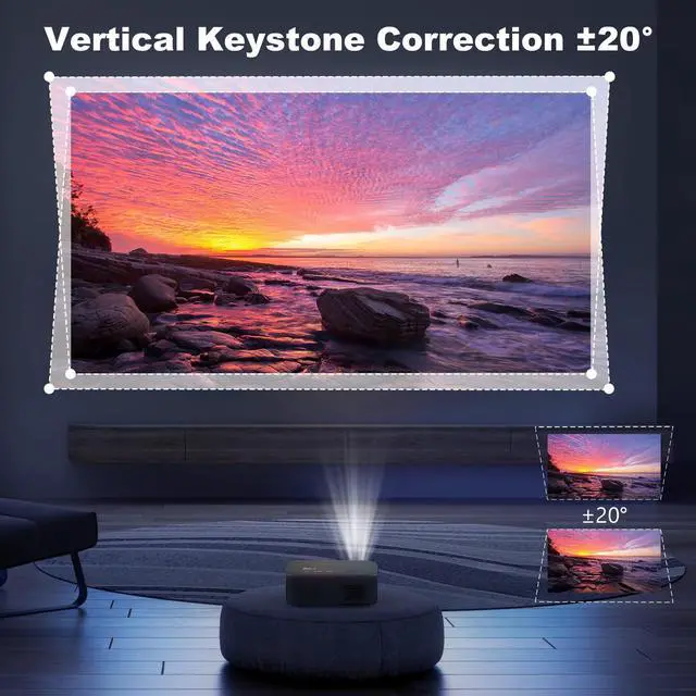 Alt view image 3 of 7 - [Electric Focus] 5G Wifi Projector with Bluetooth Native 1080P Projector, 400ANSI Full HD Projector Supported 4K , LCD Technology Home Theater, Max 300" Screen Supported