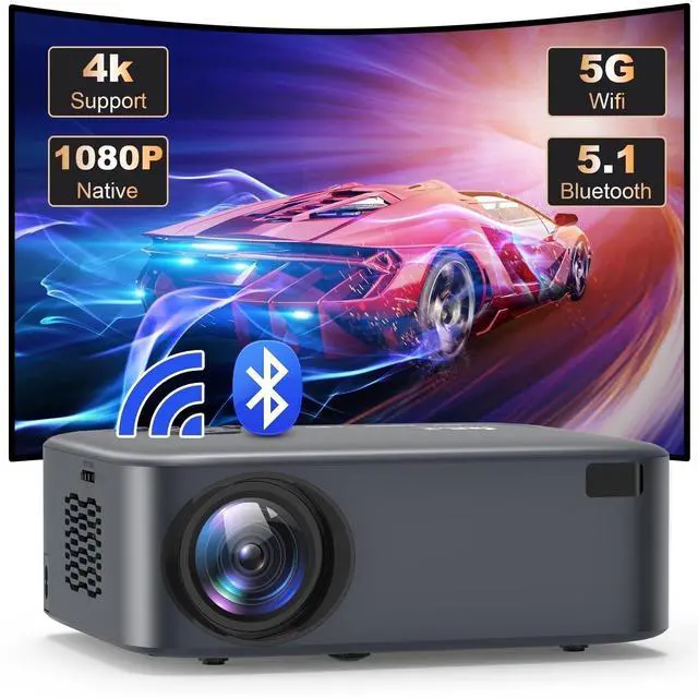 Main image of [Electric Focus] 5G Wifi Projector with Bluetooth Native 1080P Projector, 400ANSI Full HD Projector Supported 4K , LCD Technology Home Theater, Max 300" Screen Supported