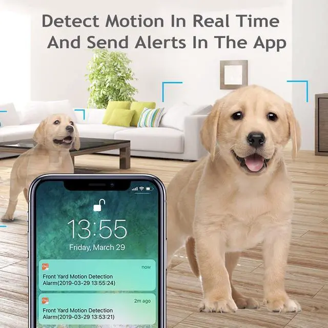Alt view image 7 of 7 - AEWLYLI Baby Monitor Security Camera, 360° 1080P HD WiFi Camera, Night Vision for Baby, Pet Dog and Elderly