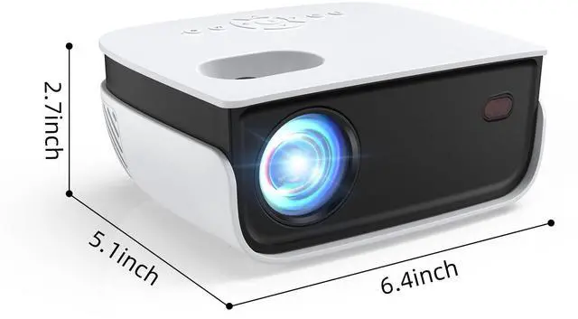 Alt view image 7 of 7 - TOPVISION 1080P Mini Projector with Wifi and Bluetooth, 7500 Lumens, Include 100 inch Screen