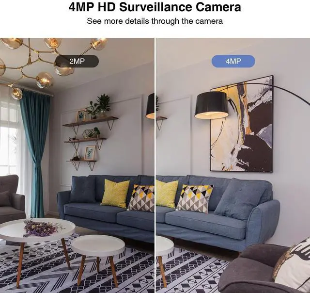 Alt view image 6 of 7 - TOPVISION Light Bulb Camera, 4MP Outdoor Surveillance Camera with 360°PTZ, Dual Lens, Full Color Night Vision, White, 1