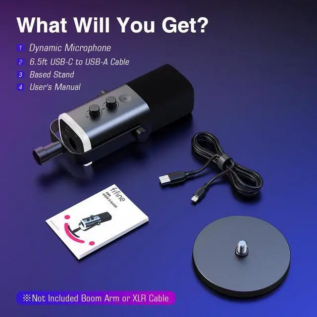 Alt view image 7 of 7 - FIFINE USB/XLR Dynamic Microphone for Podcast Recording, PC Computer Gaming Streaming Mic with RGB,Mute Button,3.5mm Headphones Jack,Desktop Stand, Vocal Mic for Singing YouTube-AmpliGame AM8