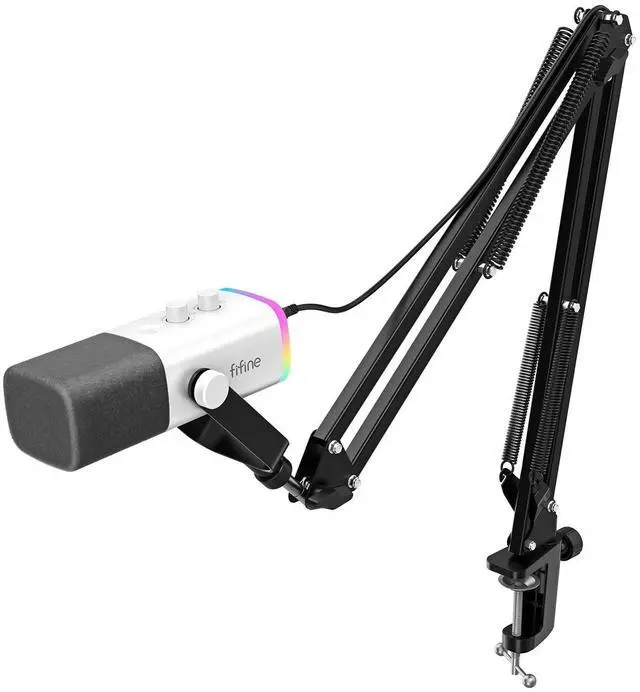 Main image of FIFINE USB/XLR Dynamic Microphone Kit for Podcast/Gaming/Stream/Music Record with Monitor,Gain-AM8TW