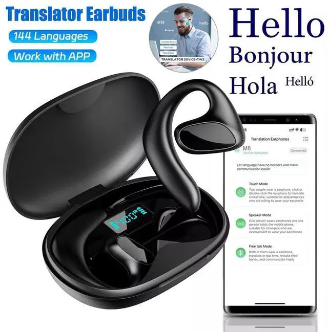 Main image of Bluetooth Translator Earbuds 144+ Languages Smart Two Way Online Translation US