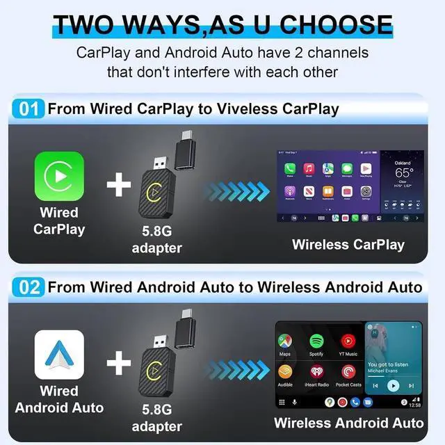 Alt view image 4 of 7 - Nshi USB Dongle Wireless CarPlay Adapter For iPhone Apple Wireless Carplay Plug &Play