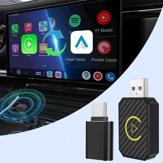 Alt view image 2 of 7 - Nshi USB Dongle Wireless CarPlay Adapter For iPhone Apple Wireless Carplay Plug &Play