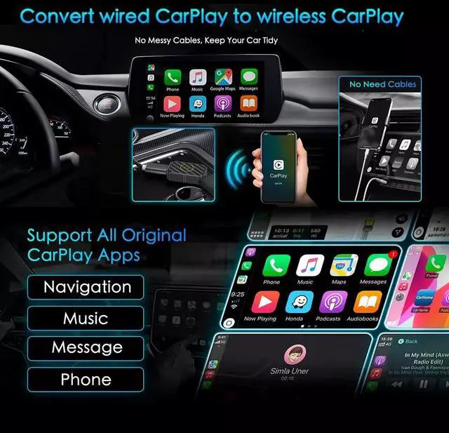 Alt view image 3 of 7 - Nshi USB Dongle Wireless CarPlay Adapter For iPhone Apple Wireless Carplay Plug &Play