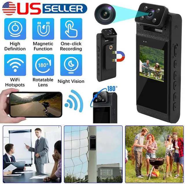 Main image of Nshi 4K WiFi Camcorder Body Camera Audio Recorder Night Vision Sport Body Worn Camear