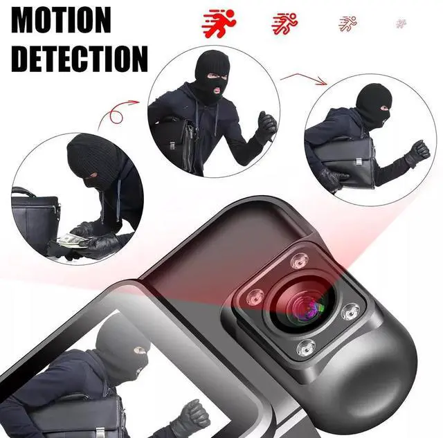 Alt view image 6 of 7 - 4K WIFI Camcorder HD 1080P Audio Video DVR IR Night Cam Mini Police Body Camera + 32G TF Card