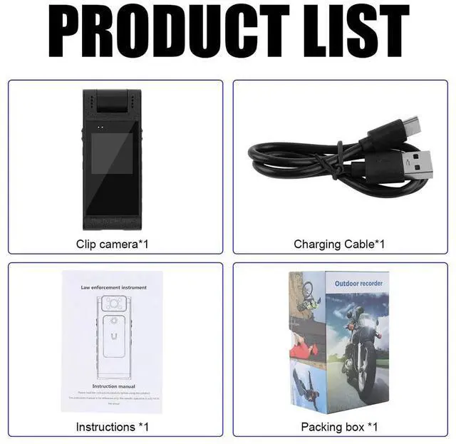 Alt view image 7 of 7 - 4K Mini WiFi Camera Camcorder Audio Recorder Night Vision Police Body Worn Cam