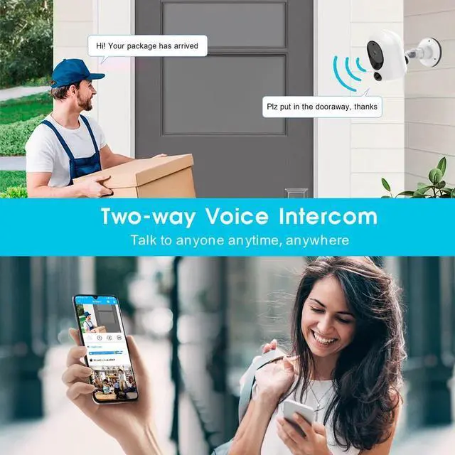 Alt view image 3 of 7 - 2K Wifi Camera 4MP Wireless PIR Motion Night Vision Camcorder Home Security Cam