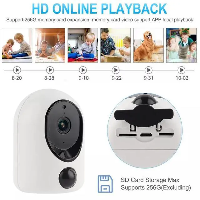 Alt view image 2 of 7 - 2K Wifi Camera 4MP Wireless PIR Motion Night Vision Camcorder Home Security Cam