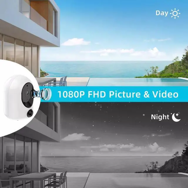Alt view image 6 of 7 - 2K Wifi Camera 4MP Wireless PIR Motion Night Vision Camcorder Home Security Cam