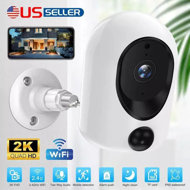 Main image of 2K Wifi Camera 4MP Wireless PIR Motion Night Vision Camcorder Home Security Cam