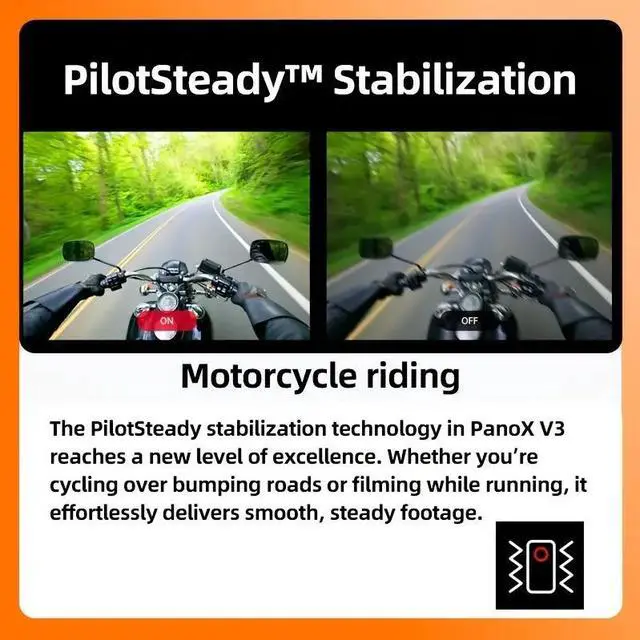 Alt view image 5 of 7 - Panox V3 Panoramic Sports Camera, Motorcycle Riding, Travel Skiing, 360 Degree Panoramic Image