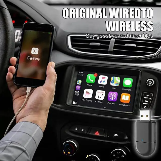 Alt view image 5 of 7 - Wireless CarPlay Adapter USB Dongle Plug &Play For iPhone Apple Carplay Android