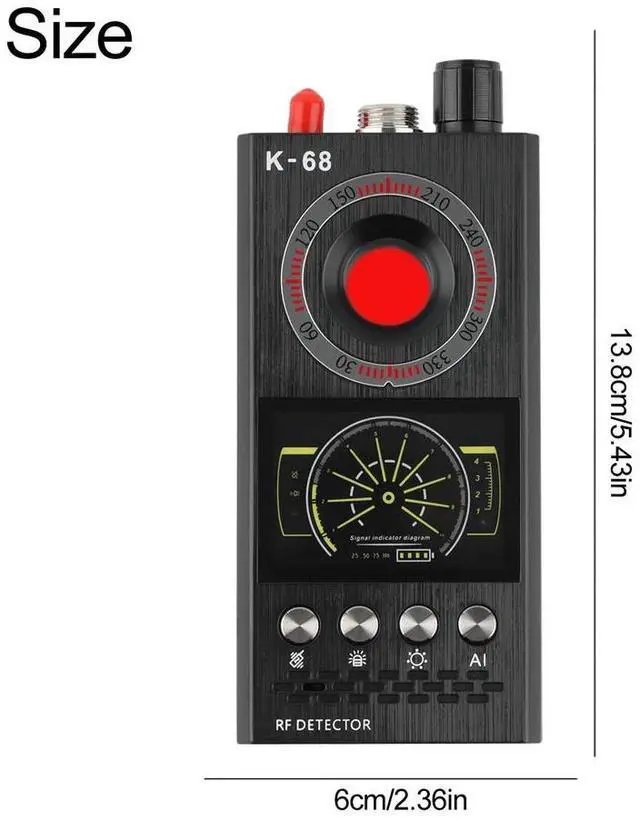 Alt view image 2 of 7 - K68 Wireless RF Detector Anti Camera GSM Bug Tracker Finder Signal