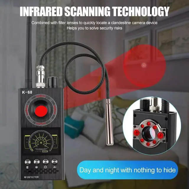 Alt view image 3 of 7 - K68 Wireless RF Detector Anti Camera GSM Bug Tracker Finder Signal