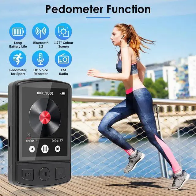 Alt view image 6 of 7 - Bluetooth Sport Lossless Music MP4 MP3 Player FM Radio Recorder With 32GB Card
