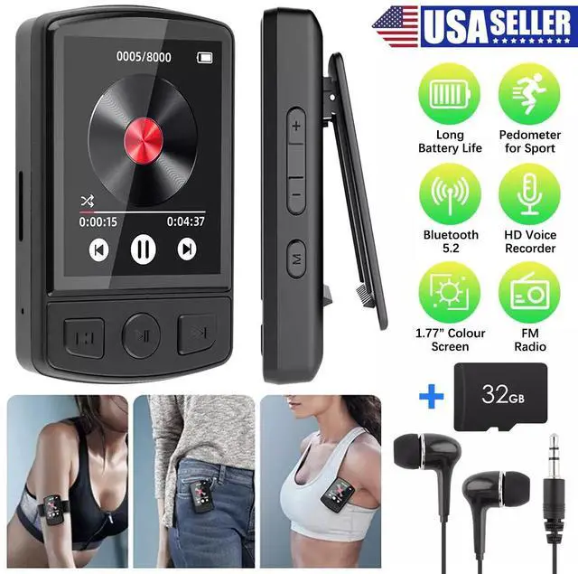 Main image of Bluetooth Sport Lossless Music MP4 MP3 Player FM Radio Recorder With 32GB Card