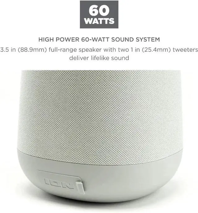 Alt view image 3 of 7 - Ion Audio Bright Max Indoor/Outdoor 360 Degree Bluetooth Speaker (Cable Incl)