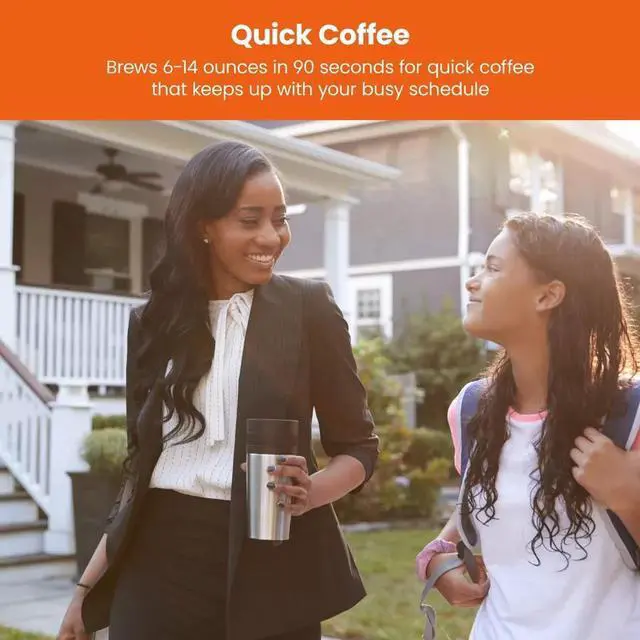 Alt view image 2 of 7 - Chefman Single Serve Coffee Maker: K-Cup & Ground Compatible, Single Cup 6-12 oz