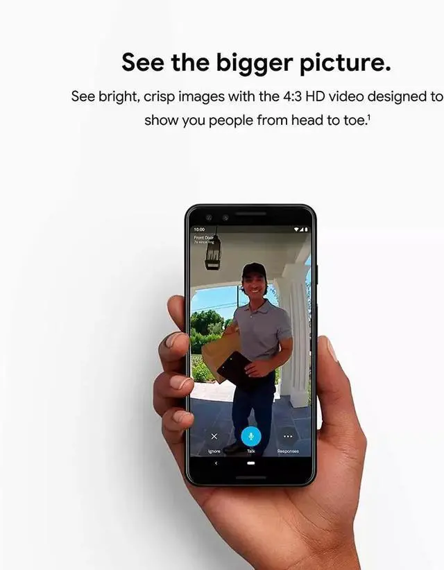 Alt view image 2 of 7 - Nest Hello Doorbell (Wired) with 24/7 Streaming HDR Video, HD Talk