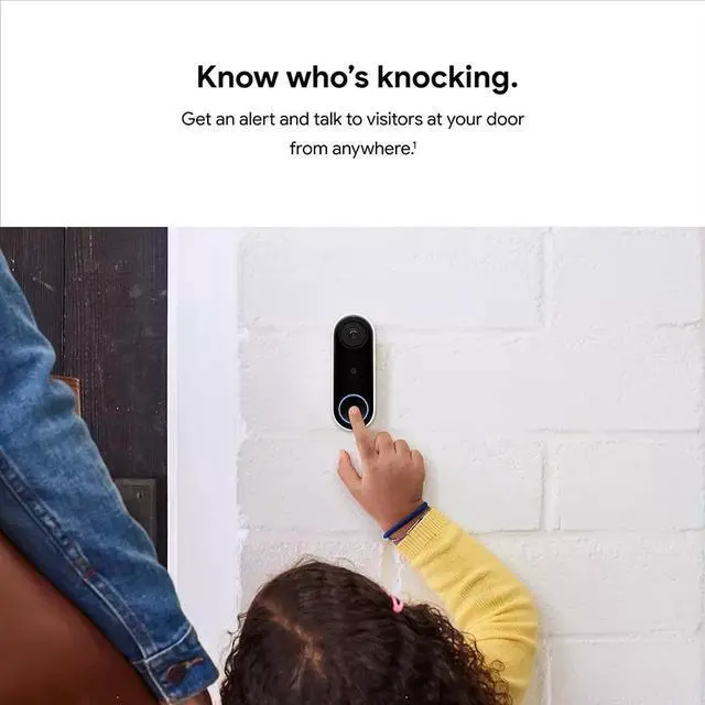 Alt view image 7 of 7 - Nest Hello Doorbell (Wired) with 24/7 Streaming HDR Video, HD Talk