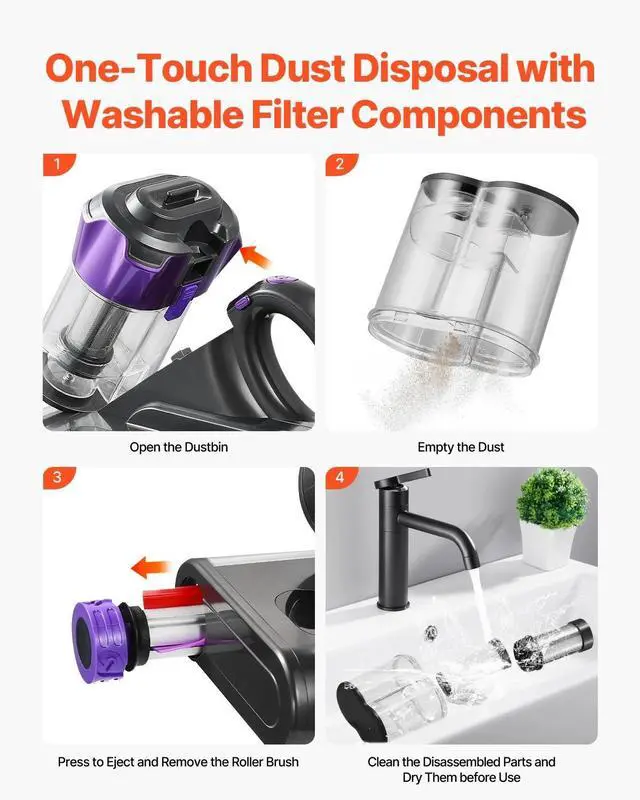 Alt view image 3 of 7 - Mattress Vacuum Cleaner with 18Kpa Powerful Suction HEPA Filter 550W Gray
