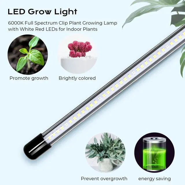 Alt view image 5 of 7 - LED Grow Light with Full Spectrum for Indoor Plants 5 Dimmable Levels White