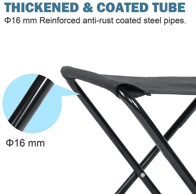 Alt view image 7 of 7 - Folding Camping Stool Portable Lightweight for Outdoor Backpacking Fishing