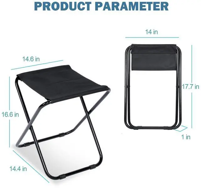 Alt view image 2 of 7 - Folding Camping Stool Portable Lightweight for Outdoor Backpacking Fishing