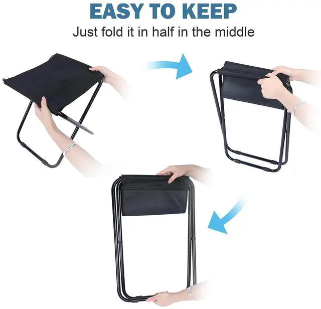 Alt view image 4 of 7 - Folding Camping Stool Portable Lightweight for Outdoor Backpacking Fishing