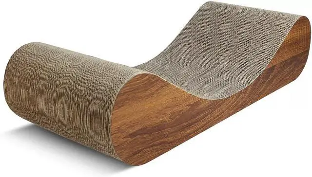Alt view image 6 of 6 - ScratchMe Bone Shaped Cat Scratching Cardboard Post carton Scratcher Lounge bed