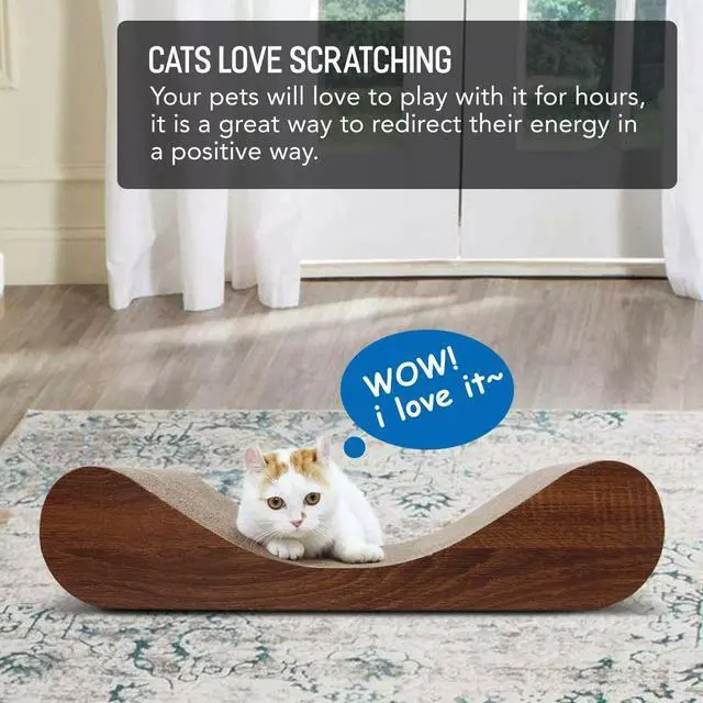 Alt view image 5 of 6 - ScratchMe Bone Shaped Cat Scratching Cardboard Post carton Scratcher Lounge bed