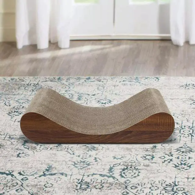 Alt view image 2 of 6 - ScratchMe Bone Shaped Cat Scratching Cardboard Post carton Scratcher Lounge bed