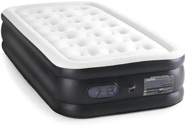 Main image of 18" Bed Height Twin Camping Air Mattress with Built-in Electric High-Speed Pump