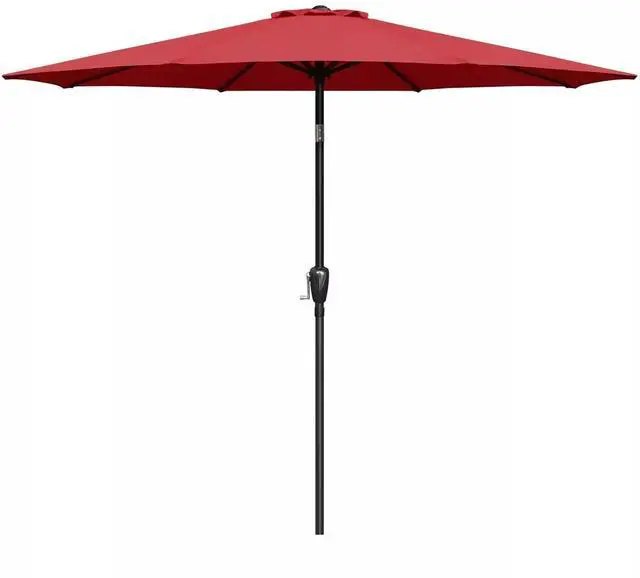 Main image of 9' Patio Umbrella Outdoor Table Market Yard Umbrella with Push Button Tilt/Crank