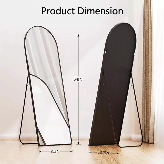 Alt view image 5 of 6 - Full-length Mirror Floor Mirror Large Wall Bedroom Mirror Stand Alloy Thin Frame
