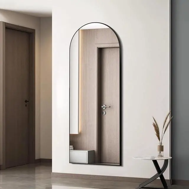 Alt view image 3 of 6 - Full-length Mirror Floor Mirror Large Wall Bedroom Mirror Stand Alloy Thin Frame
