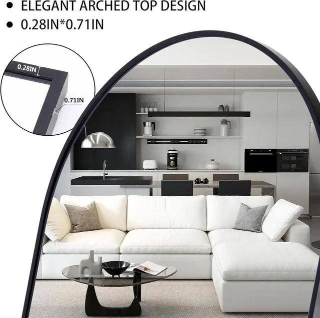 Alt view image 4 of 6 - Full-length Mirror Floor Mirror Large Wall Bedroom Mirror Stand Alloy Thin Frame