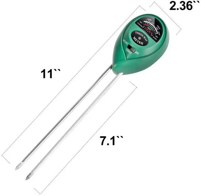 Alt view image 5 of 7 - iPower 3 In 1 Soil Tester Water Moisture Light Meter for Garden Plant Soil Test