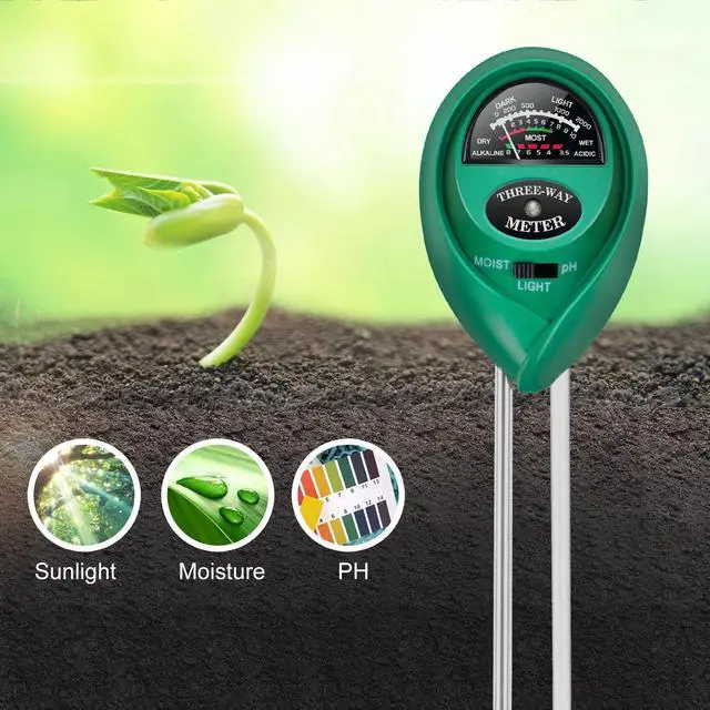 Main image of iPower 3 In 1 Soil Tester Water Moisture Light Meter for Garden Plant Soil Test