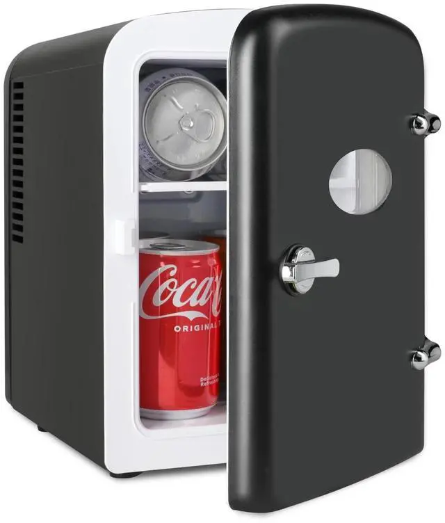 Main image of Mini Fridge Portable 4L/6 Can Small Refrigerator for Bedroom Office Car Black