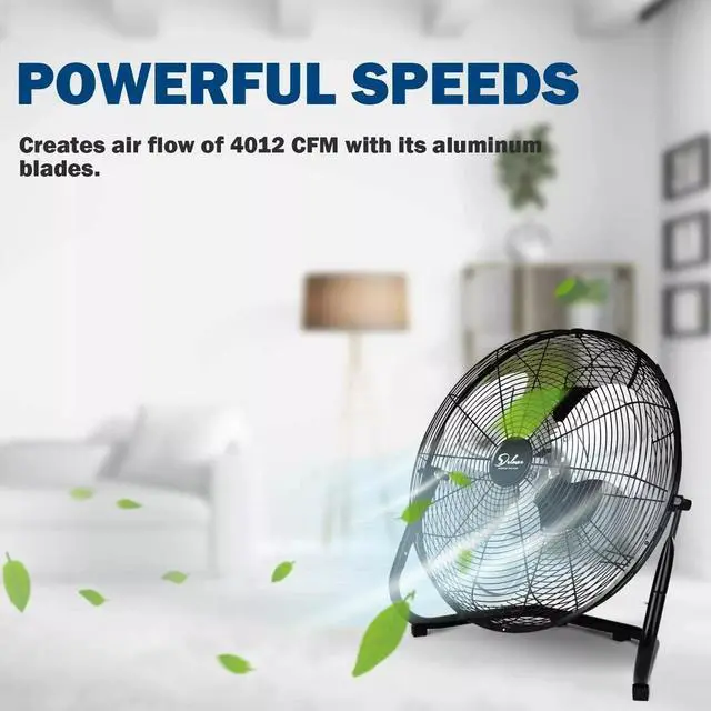 Alt view image 5 of 6 - 18 Inch High Velocity Metal Industrial Floor Fan for Warehouse Workshop Factory